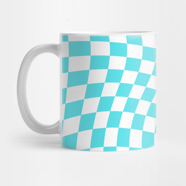 Twisted Checkered Square Pattern - Sky Blue by DesignWood Atelier